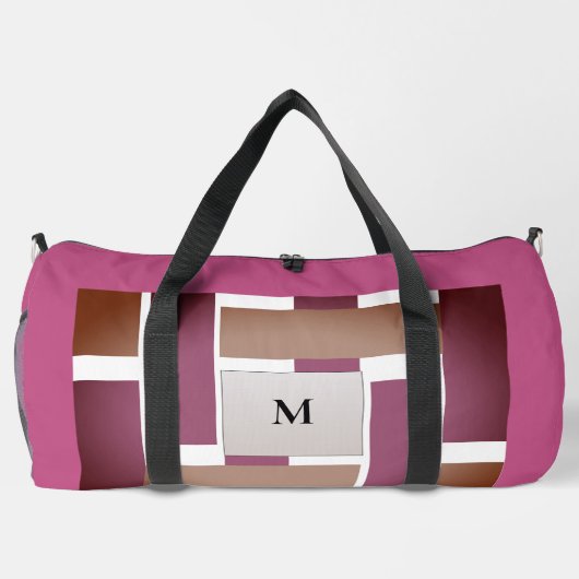 Chic Monogram Feminine Stripmuster Duffle Bag (Rückseite)