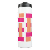 Chic Monogram Feminine Stripmuster Thermosbecher (Vorderseite)