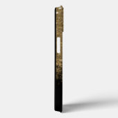 Chic Monogram Gold Glitzer & Black Case-Mate iPhone Hülle (Rückseite / Rechts)