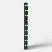 Chic Monogram Green White Checkered Pattern Case-Mate iPhone Hülle (Rückseite / Rechts)