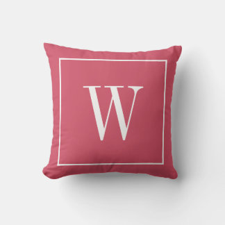 Chic Monogram Inital Stilvoll aktualisiert Pink &  Kissen