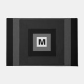 Chic Monogram Initial Modern Elegantes Cooles Desi Fußmatte (Vorderseite)