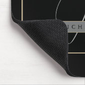 Chic Monogram Initial Name Charcoal Gray Black Mousepad (Ecke)
