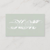 Chic Monogram Initials Professional Sage Green Visitenkarte (Vorderseite)