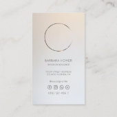 Chic Monogram Interior Designer Architecture Visitenkarte (Rückseite)