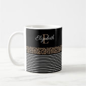 Chic Monogram Leopard Print Tasse (Links)