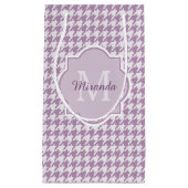 Chic Monogram Light Lila Hahnentrittmuster mit Nam Kleine Geschenktüte (Vorderseite)
