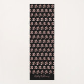 Chic Monogram Lila Om Symbol Muster Black Yoga Yogamatte (Vorderseite)