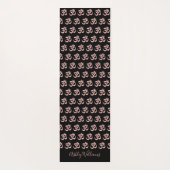 Chic Monogram Lila Om Symbol Muster Black Yoga Yogamatte (Rückseite)