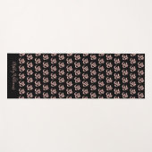 Chic Monogram Lila Om Symbol Muster Black Yoga Yogamatte (Vorderseite (Horizontal))