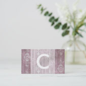 Chic Monogram Loyalität Briefmarke Treuekarte (Stehend Vorderseite)