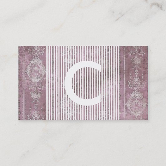 Chic Monogram Loyalität Briefmarke Treuekarte (Vorderseite)