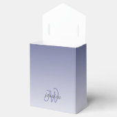 Chic Monogram Marble Blue Glitzer Tropfen Geschenkschachtel (Geöffnet)