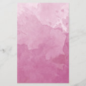 Chic Monogram Mauve Pink Watercolor Wedelmenü (Rückseite)