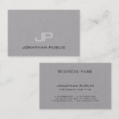 Chic Monogram Minimalistisch Schlicht Luxe Trendy  Visitenkarte (Vorne/Hinten)