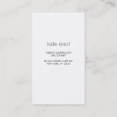 Chic Monogram Moderne Beige IMITATE Silberstreifen Visitenkarte (Rückseite)