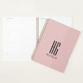 Chic Monogram Name Modern Dusty Blush Pink Planer (Anzeige)