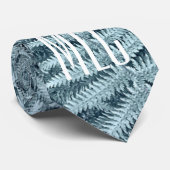 CHIC MONOGRAM NZ FERN SILVER FOLIAGE NEW ZEALAND KRAWATTE (Gerollt)