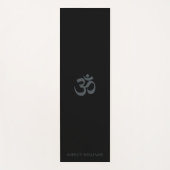 Chic Monogram Om Symbol Black Yoga Mat Yogamatte (Vorderseite)