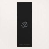 Chic Monogram Om Symbol Black Yoga Mat Yogamatte (Rückseite)