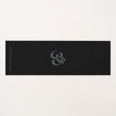 Chic Monogram Om Symbol Black Yoga Mat Yogamatte (Vorderseite (Horizontal))