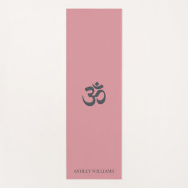 Chic Monogram Om Symbol Dusty Pink Rose Yoga Mat Yogamatte