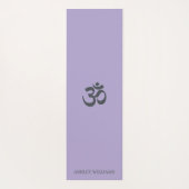 Chic Monogram Om Symbol Lavender Yogmata Yogamatte (Rückseite)