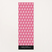 Chic Monogram Om Symbol Muster Pink Schwarz Yogamatte (Vorderseite)
