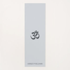 Chic Monogram Om Symbol Pastel Blue Yoga Mat Yogamatte