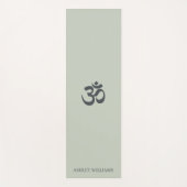 Chic Monogram Om Symbol Pastel Green Yoga Mat Yogamatte (Vorderseite)