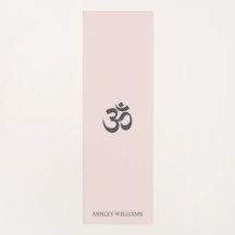Chic Monogram Om Symbol Pastell Pink Yoga Mat
