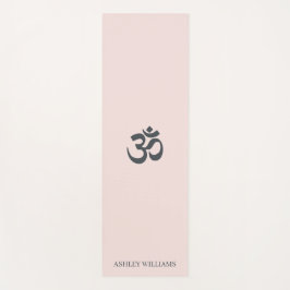 Chic Monogram Om Symbol Pastell Pink Yoga Mat Yogamatte