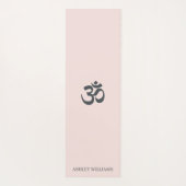 Chic Monogram Om Symbol Pastell Pink Yoga Mat Yogamatte (Rückseite)