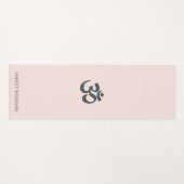 Chic Monogram Om Symbol Pastell Pink Yoga Mat Yogamatte (Vorderseite (Horizontal))
