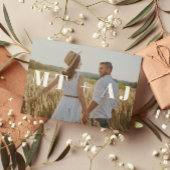 Chic Monogram Overlay-Foto Save the Date