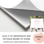 Chic Monogram Pink and White Wedding Willkommensze Poster