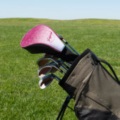 Chic Monogram Pink Glitzer Ombre Vorname Golf Headcover (In SItu)