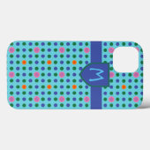 Chic Monogram Polka Dots Custom iPad Case (Rückseite (Horizontal))