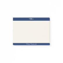 Chic Monogram Post-it-Notizen mit Individuelle Nam