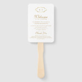 CHIC MONOGRAM & ROMANTIC CALLIGRAPY WEDDING PROGRA FÄCHER (Vorderseite)