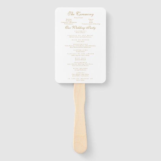 CHIC MONOGRAM & ROMANTIC CALLIGRAPY WEDDING PROGRA FÄCHER (Rückseite)