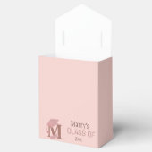 Chic Monogram Rose Gold Glitzer Cap Geschenkschachtel (Geöffnet)