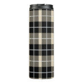 Chic Monogram Thompson Camel Kariertes Muster Thermosbecher (Rückseite)