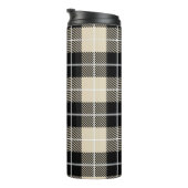 Chic Monogram Thompson Camel Kariertes Muster Thermosbecher (Nach rechts gedreht)