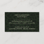 Chic Monogram und Leopards Visitenkarte (Rückseite)