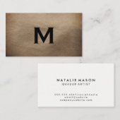 Chic Monogram Visitenkarte (Vorne/Hinten)