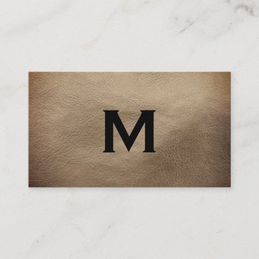Chic Monogram Visitenkarte (Vorderseite)