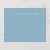 Chic Monogram Wappen Gold und Blue Wedding RSVP (Rückseite)