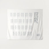 Chic Monogram Wedding Alphabet Seating Wedding Wandteppich (Vorderseite (Horizontal))