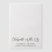 Chic Monogram Wedding Overlay Pergament Einladungen (Vorderseite)